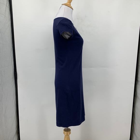 Lilly Pulitzer Dress Womens XS Extra Small Navy White Pima Cotton Rope Detail - Picture 5 of 13